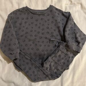 Zara Charcoal Leopard Outfit Set